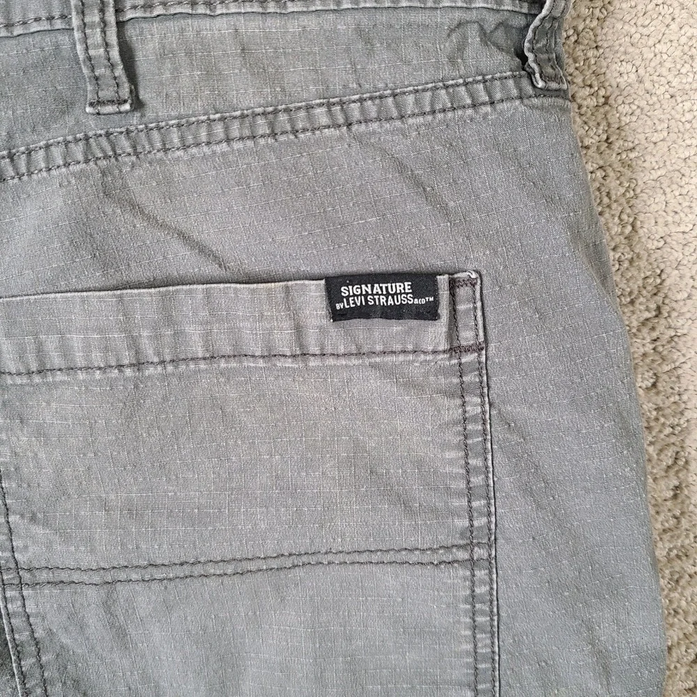 Levis Shorts Mens 44 Gray‎ Cargo Ripstop Signature Gold Cotton Blend Casual
